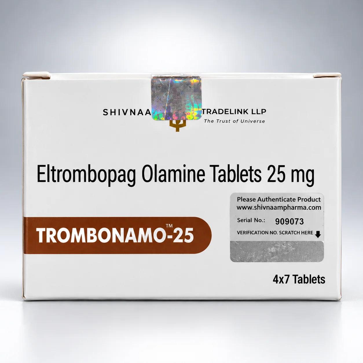 TROMBONAMO 25 MG TABLET — image 1